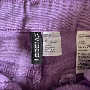 H&M size 4 purple jean shorts